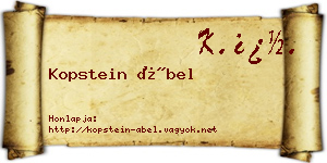 Kopstein Ábel névjegykártya
